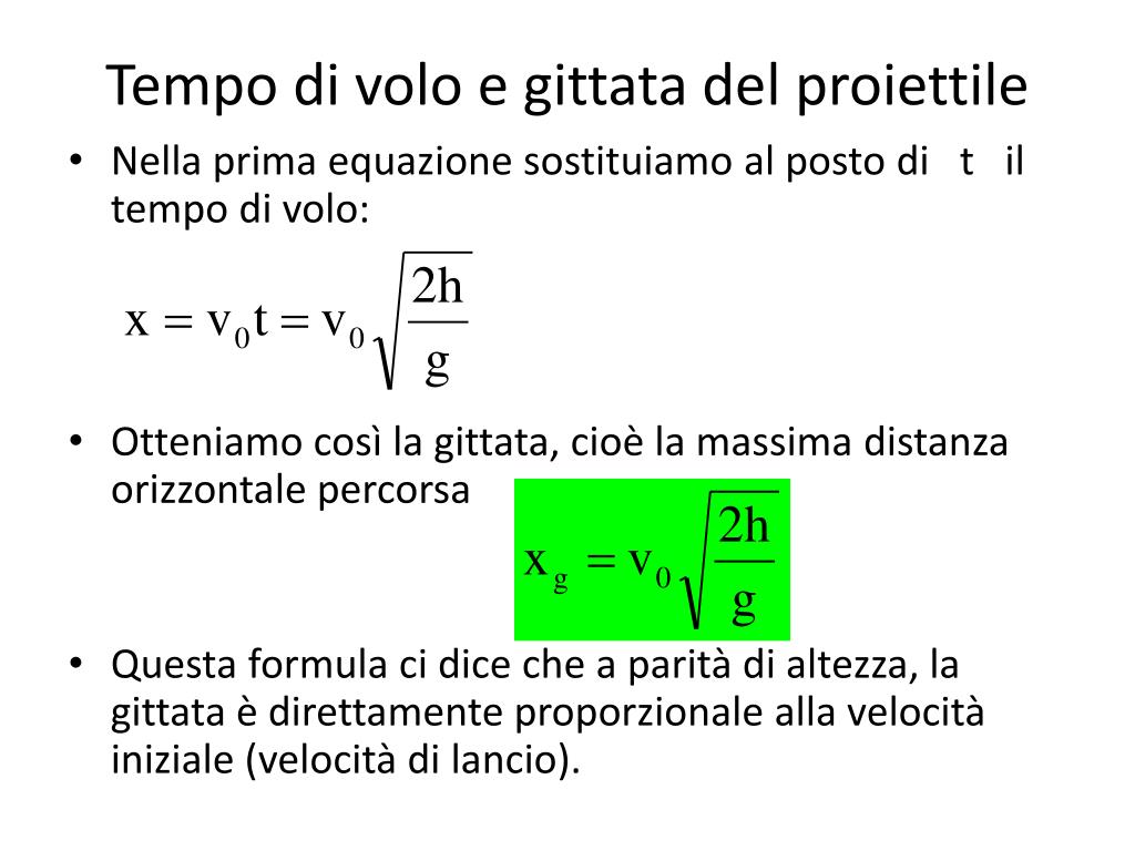 PPT - Il moto del proiettile PowerPoint Presentation, free download -  ID:718943