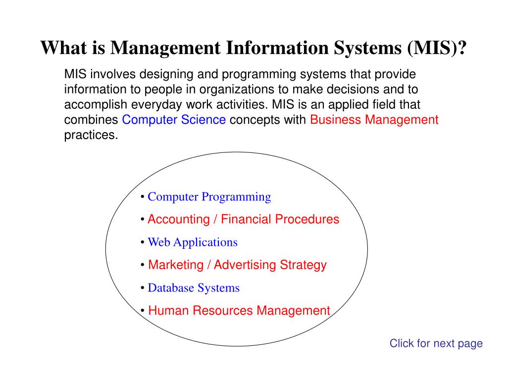 management information system topics for presentation