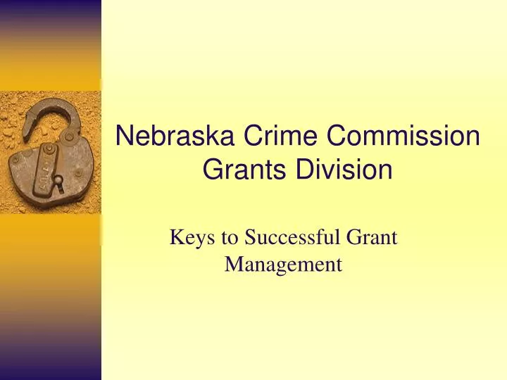 nebraska crime commission grants division n.