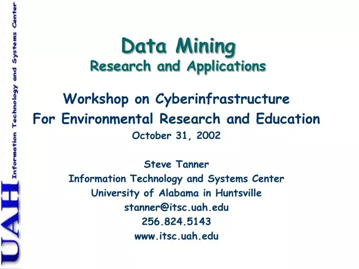data mining research and applications n.