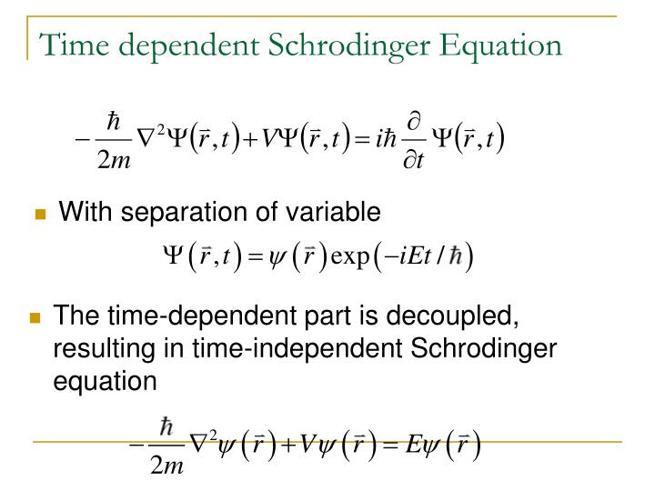 time-independent schrödinger equation