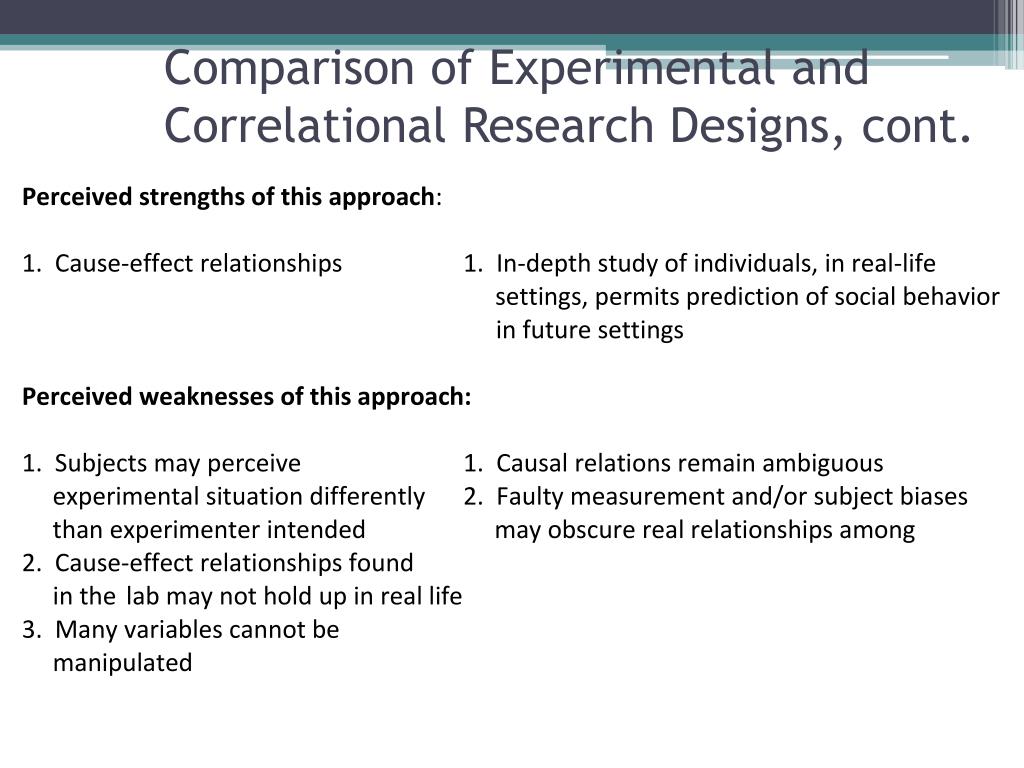 difference between experimental research and correlational study