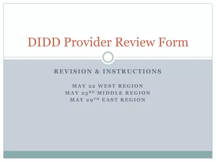 didd provider review form n.