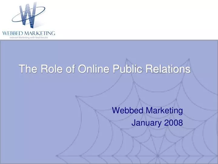 the role of online public relations n.