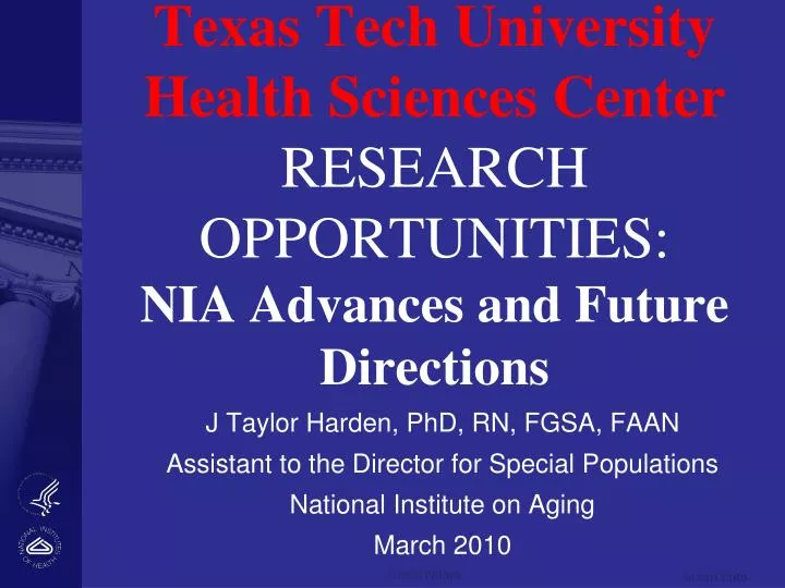 Ppt Texas Tech University Health Sciences Center Research