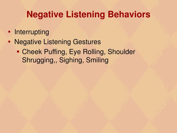 Listener Warning Signs PPT - Communication PowerPoint Presentation - ID:720857