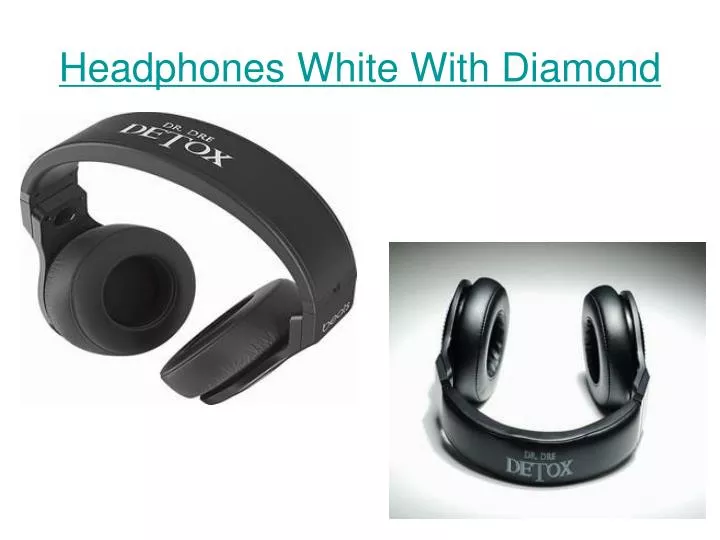headphones white with diamond n.