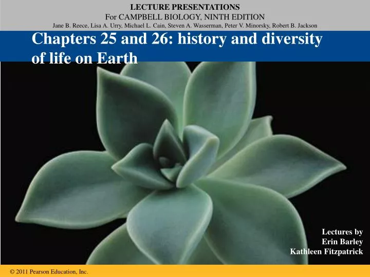 chapters 25 and 26 history and diversity of life on earth n.