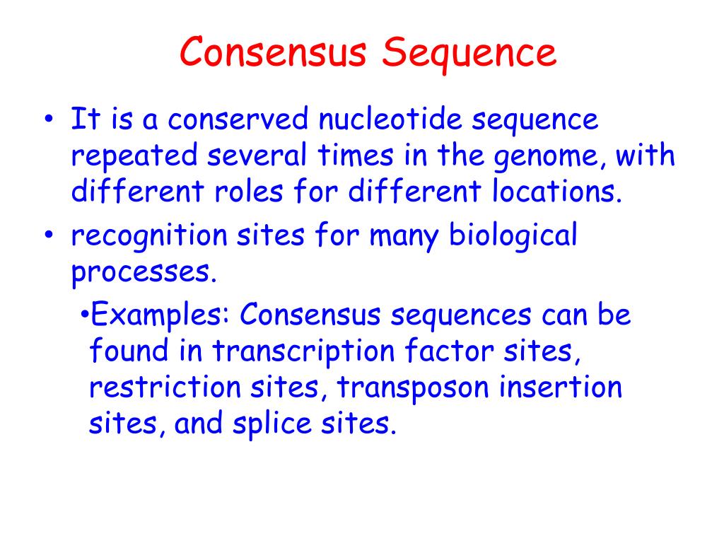 promoter consensus sequence