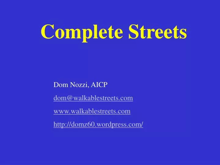 complete streets n.