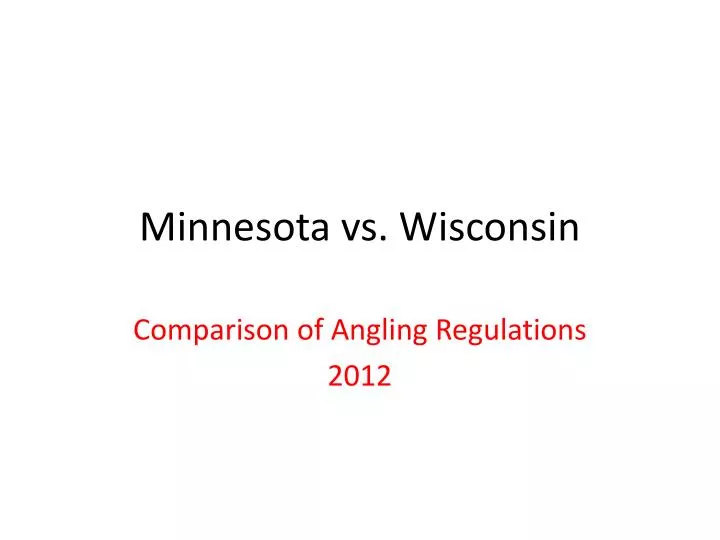 PPT Minnesota vs. Wisconsin PowerPoint Presentation, free download