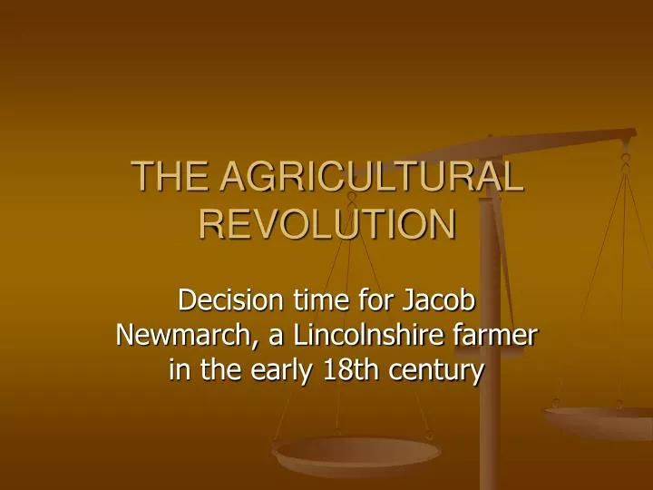 the agricultural revolution n.