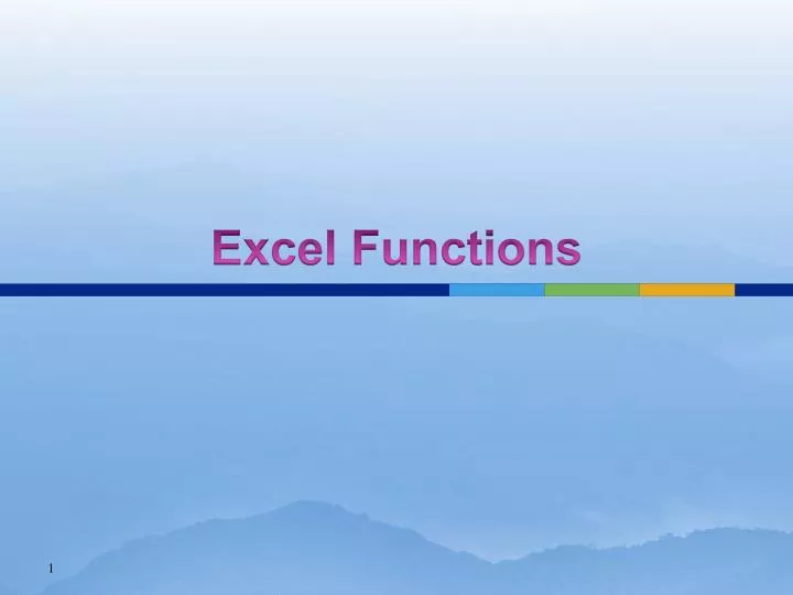 excel functions n.