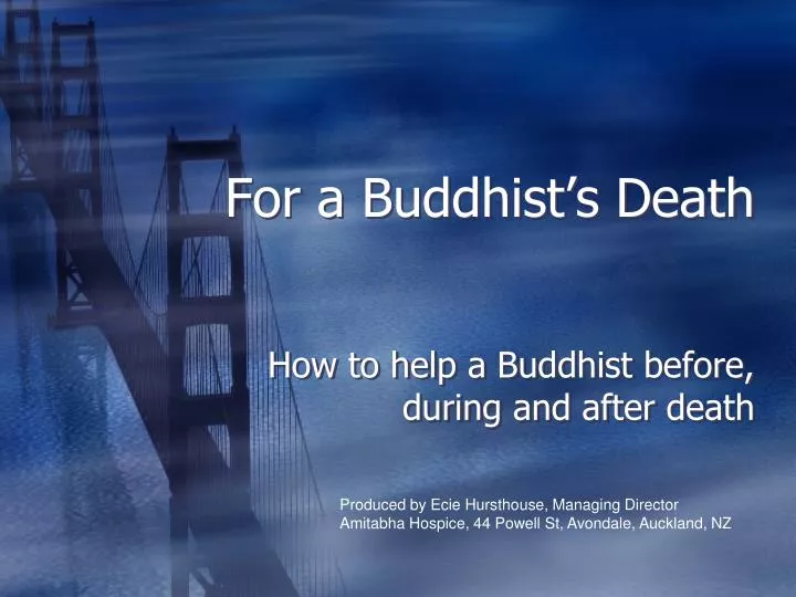 for a buddhist s death n.