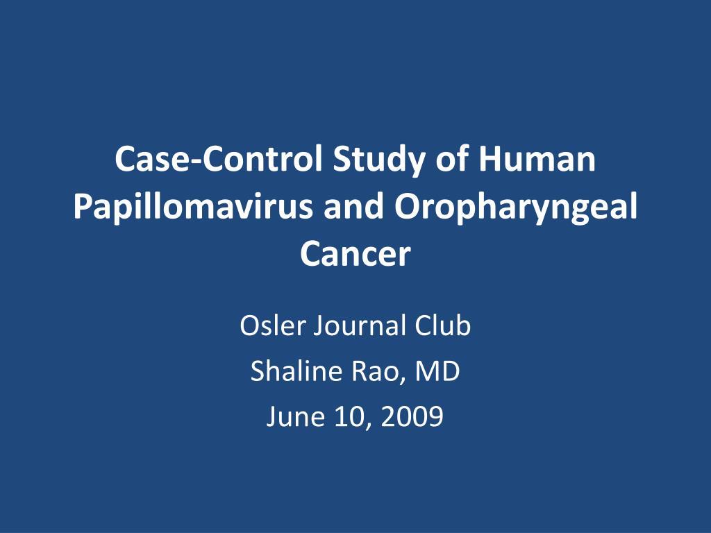 hpv and oropharyngeal cancer ppt