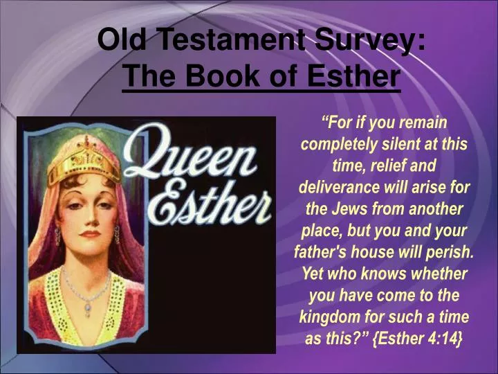 old testament survey the book of esther n.