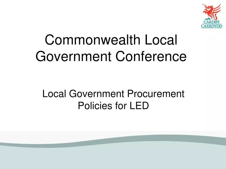 PPT Commonwealth Local Government Conference PowerPoint Presentation