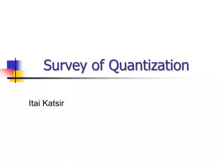 survey of quantization n.