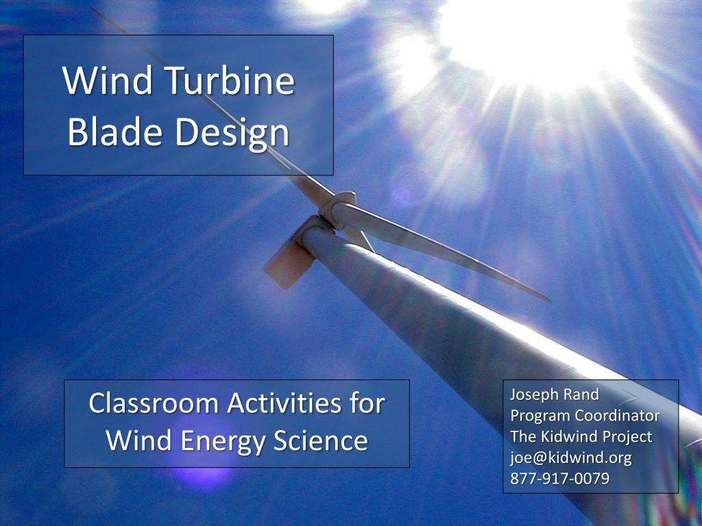 wind turbine blade design for kids