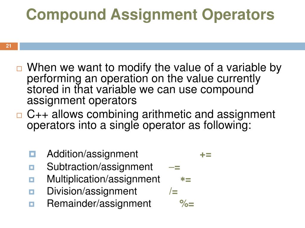 multiplication compound assignment operator