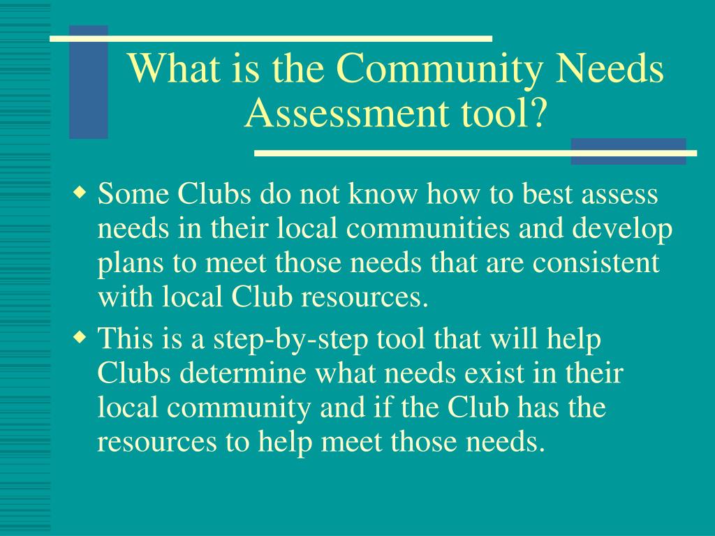 what is community needs assessment essay