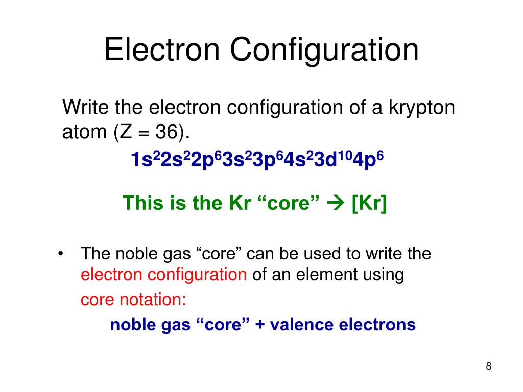 krypton electron configuration