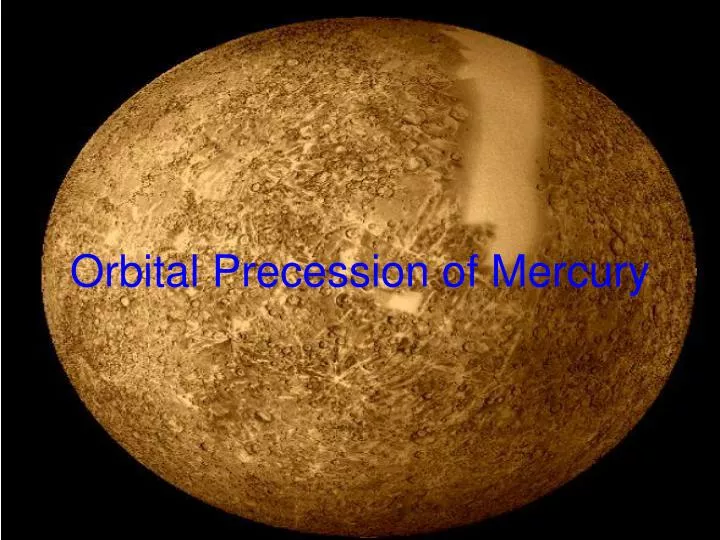 orbital precession of mercury n.