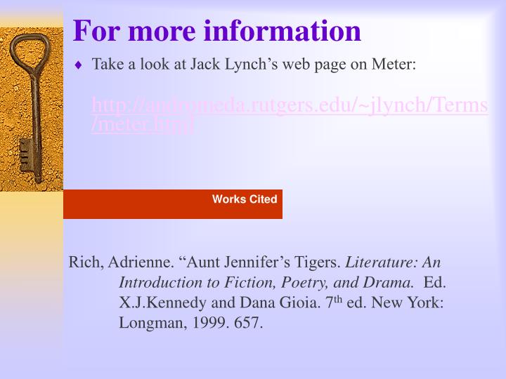 aunt jennifers tigers by adrienne rich essay Read this essay on “girl” and “aunt jennifer’s tigers” in the poem “aunt jennifer’s tigers” by adrienne rich popular essays. aunt jennifers tigers by adrienne rich essay Read this essay on “girl” and “aunt jennifer’s tigers” in the poem “aunt jennifer’s tigers” by adrienne rich popular essays.