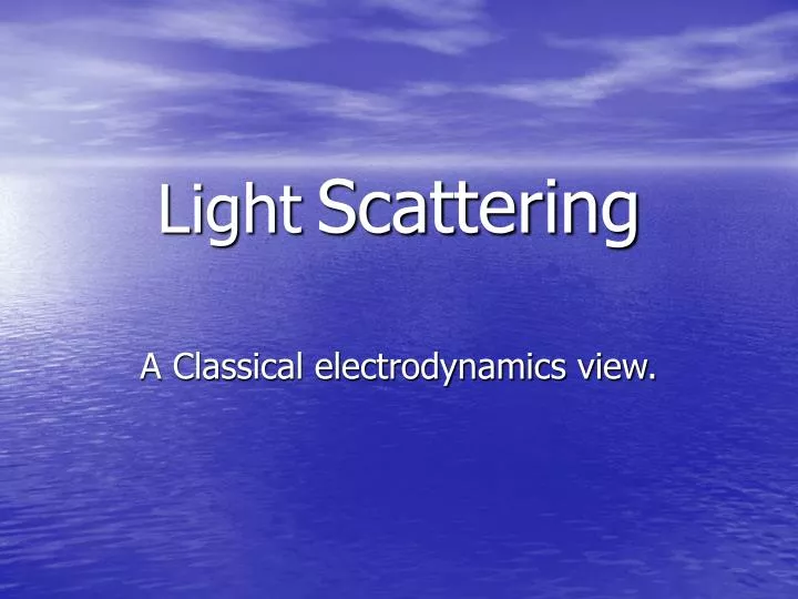 light scattering n.