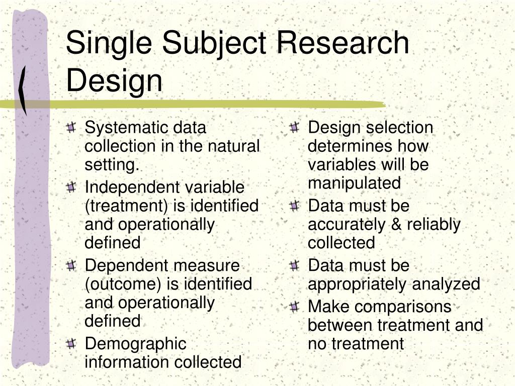 the three types of single subject research designs are