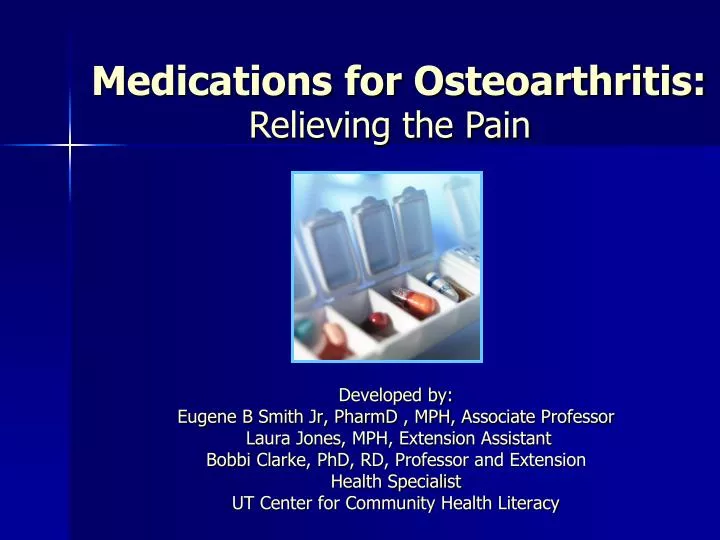 PPT Medications for Osteoarthritis PowerPoint Presentation, free