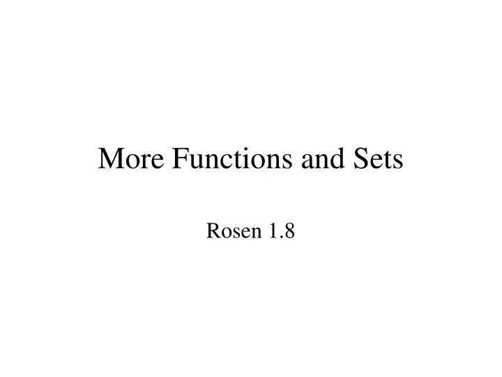 more functions and sets n.
