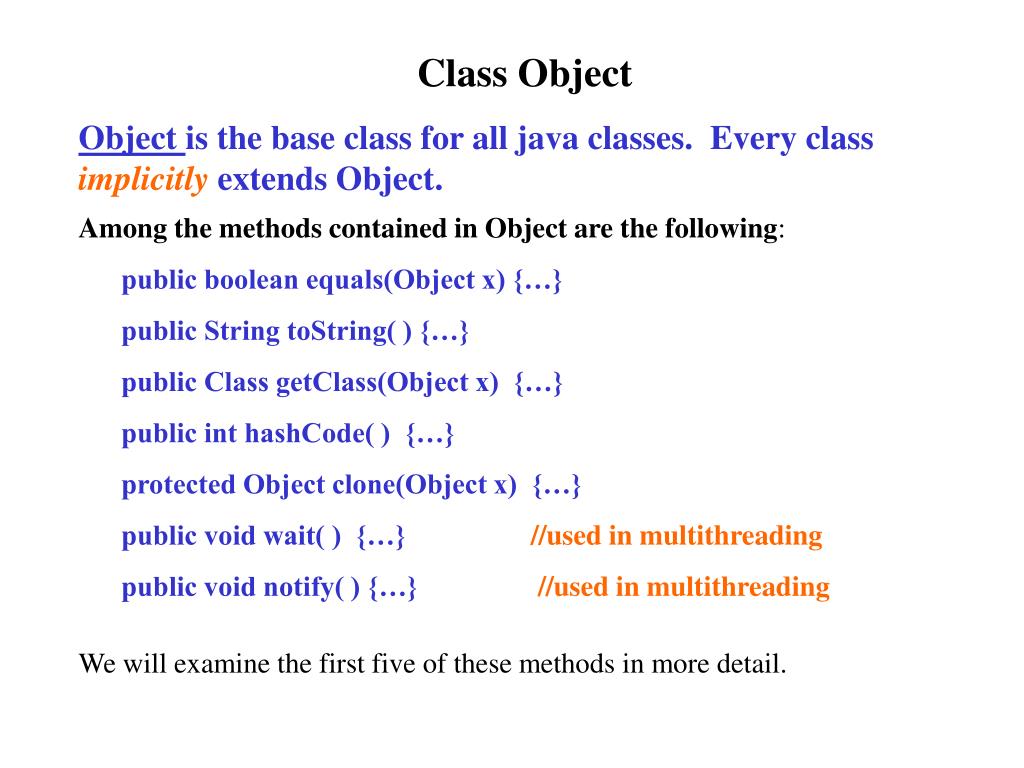 PPT - Class Object PowerPoint Presentation, free download - ID:727925