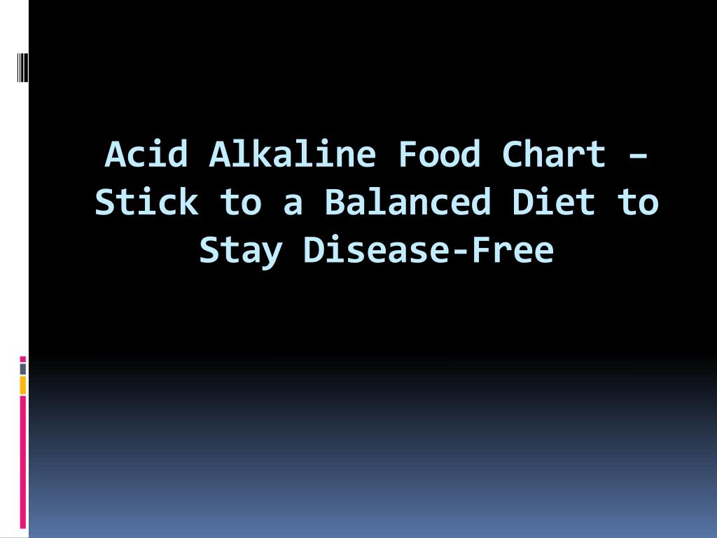 Acid Alkaline Balance Diet Chart