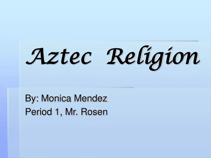 aztec religion n.