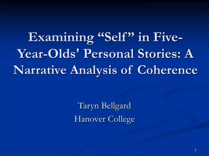 an examination of a narrative analysis an examination of a narrative analysis