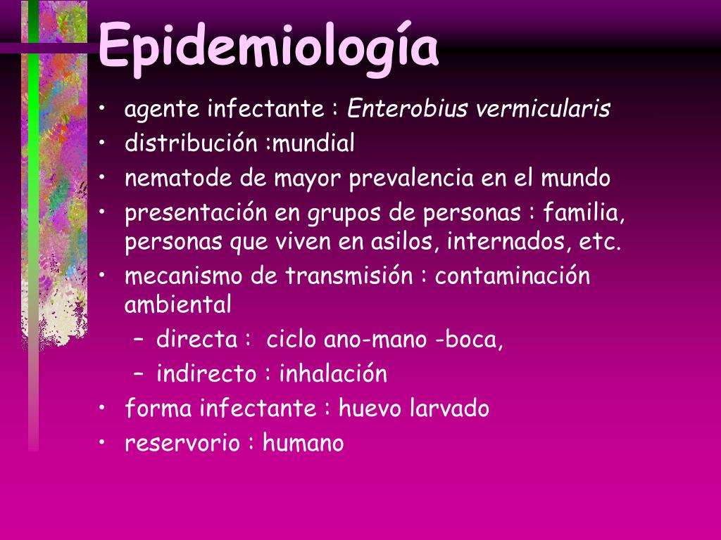 enterobius vermicularis epidemiológia