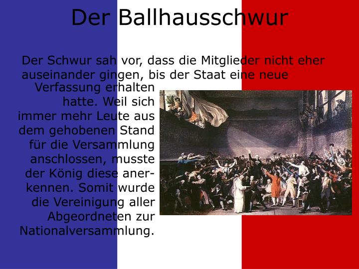 Wann War Der Ballhausschwur PPT - Die französische Revolution PowerPoint Presentation - ID:729113