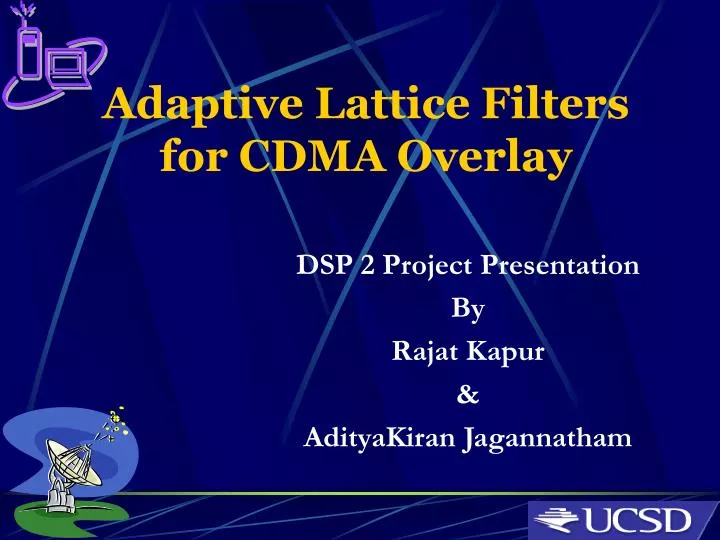 adaptive lattice filters for cdma overlay n.