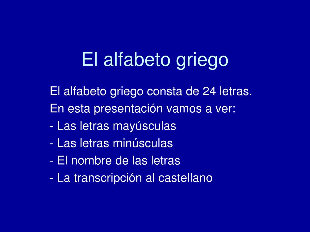 PPT - El griego PowerPoint ID:729512