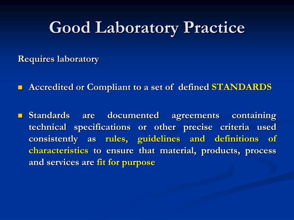 presentation on good laboratory practices