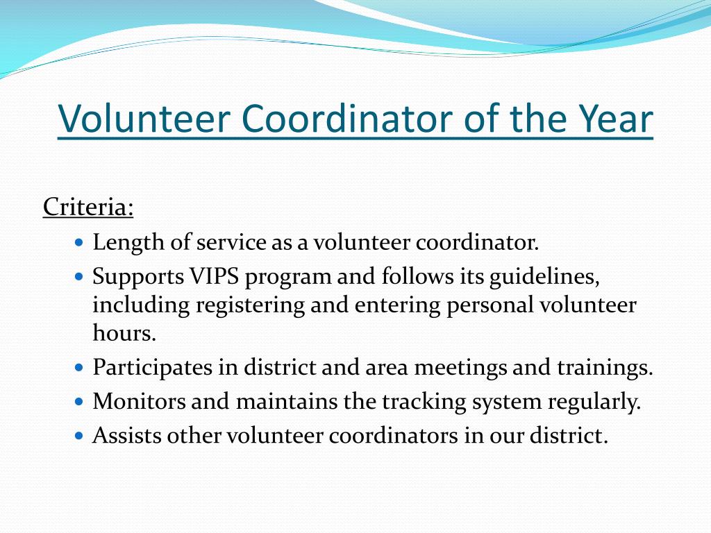 PPT VIPS School Volunteer Coordinator Training PowerPoint PPT VIPS School Volunteer Coordinator Training PowerPoint