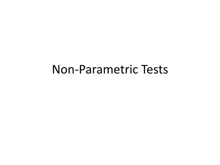 non parametric tests n.