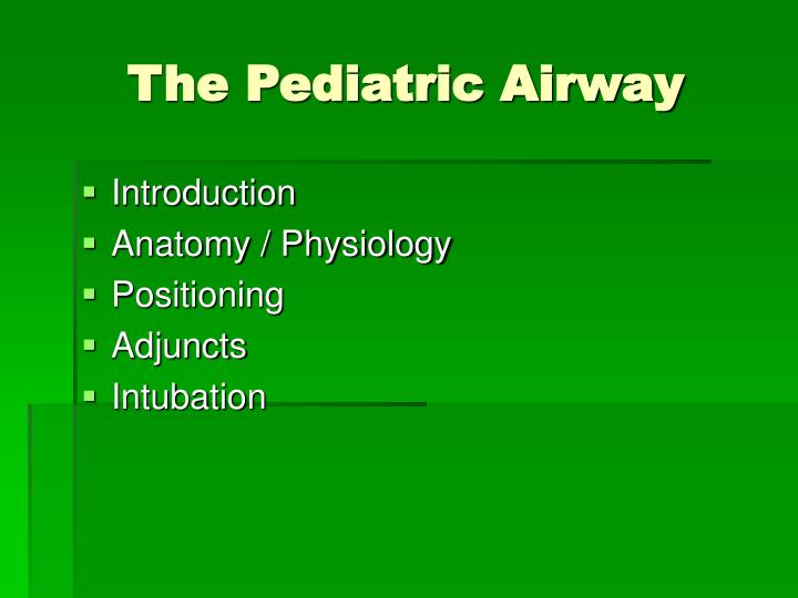 PPT - Pediatric Prehospital Airway Management PowerPoint Presentation ...