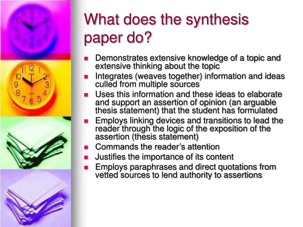 structure of synthesis paper