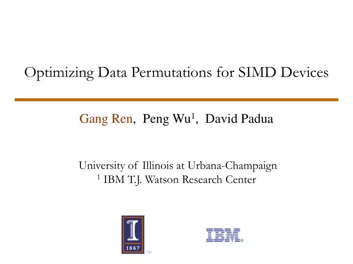 optimizing data permutations for simd devices n.