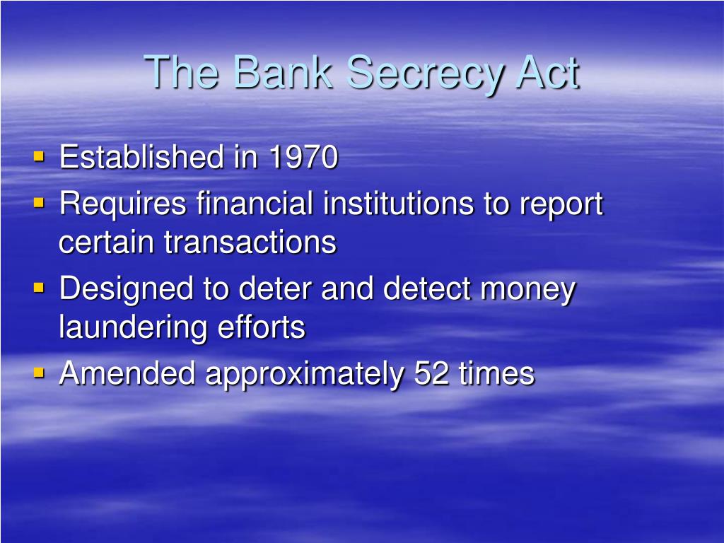 title iii of the usa patriot act amended the bsa to