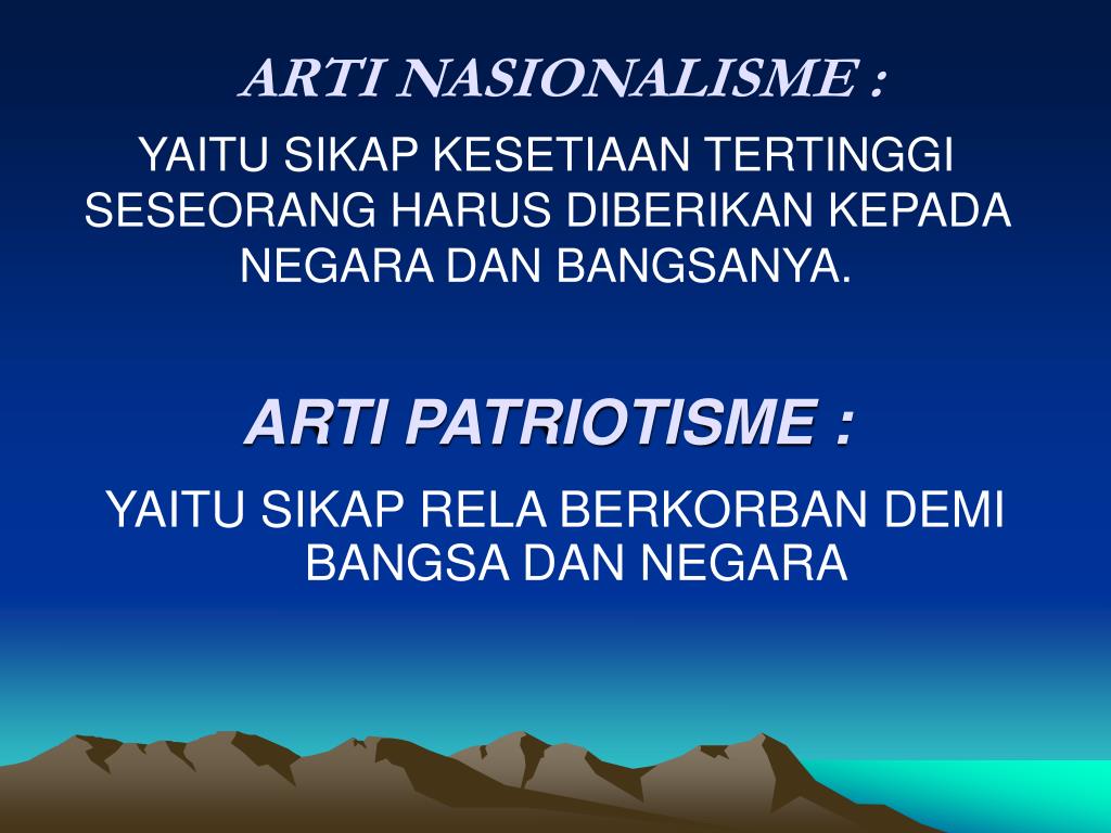 Beda nasionalisme dan patriotisme