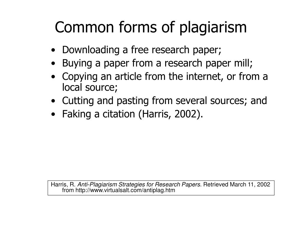 Research paper plagiarism