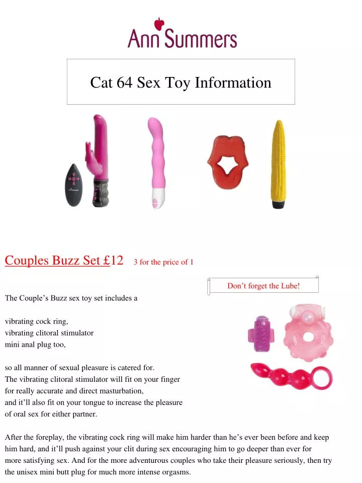 cat 64 sex toy information n.